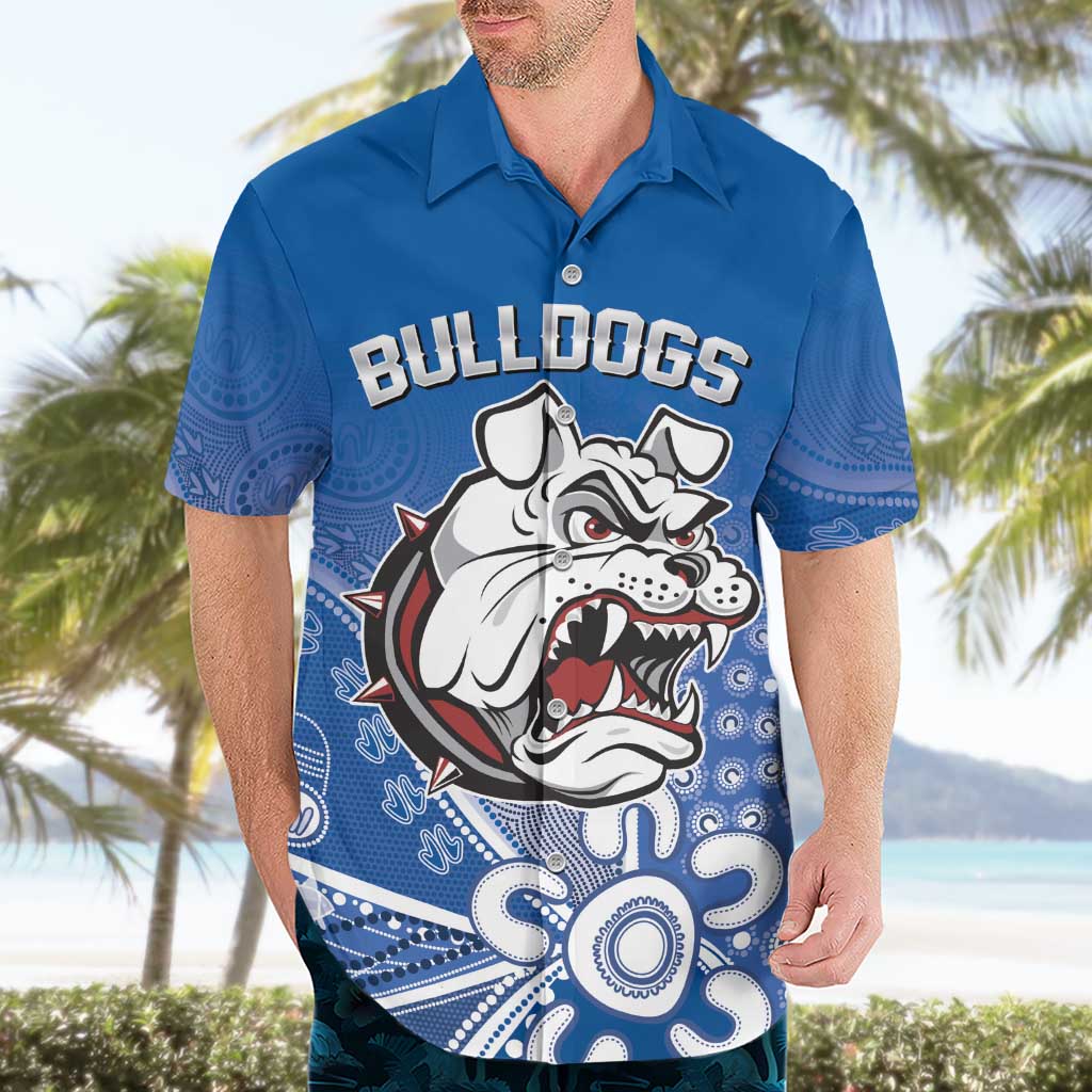 Bulldogs 100-year Anniversary Hawaiian Shirt Simple Aboriginal Motif - Aussie Hoodie