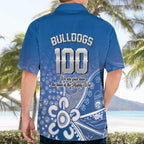 Bulldogs 100-year Anniversary Hawaiian Shirt Simple Aboriginal Motif - Aussie Hoodie