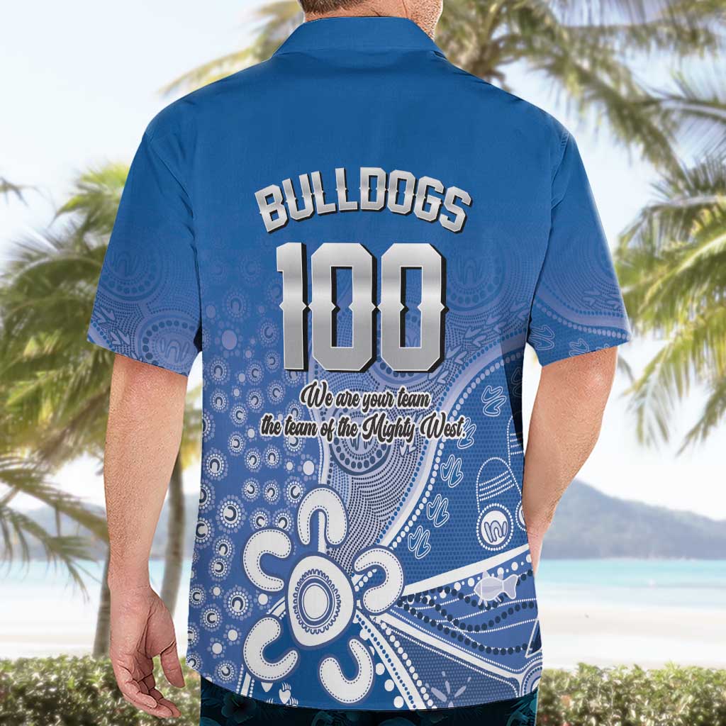 Bulldogs 100-year Anniversary Hawaiian Shirt Simple Aboriginal Motif - Aussie Hoodie