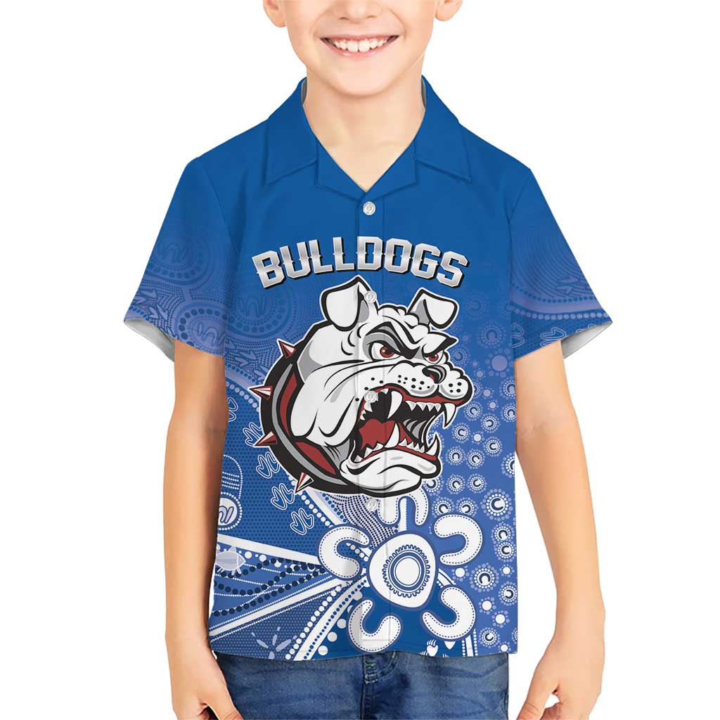 Bulldogs 100-year Anniversary Hawaiian Shirt Simple Aboriginal Motif - Aussie Hoodie