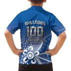 Bulldogs 100-year Anniversary Hawaiian Shirt Simple Aboriginal Motif - Aussie Hoodie