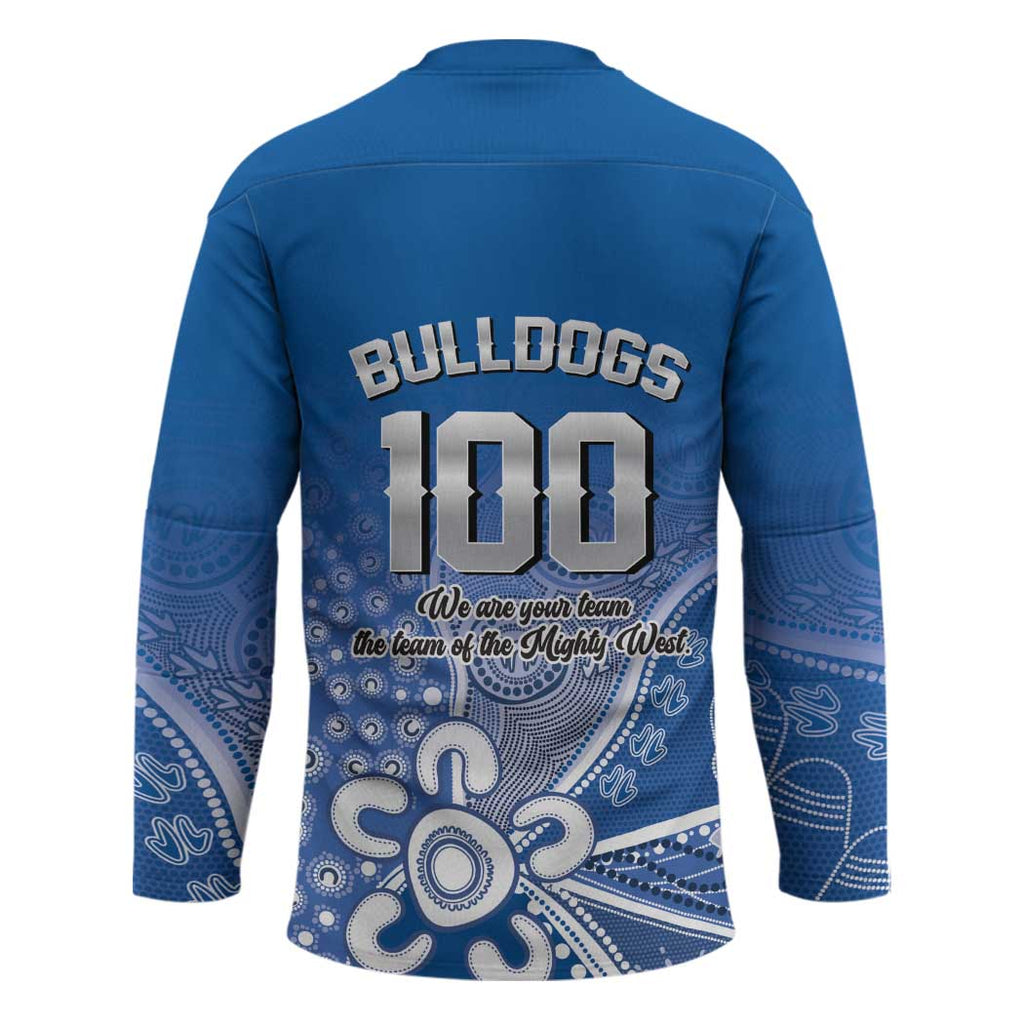 Bulldogs 100-year Anniversary Hockey Jersey Simple Aboriginal Motif - Aussie Hoodie