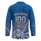 Bulldogs 100-year Anniversary Hockey Jersey Simple Aboriginal Motif - Aussie Hoodie