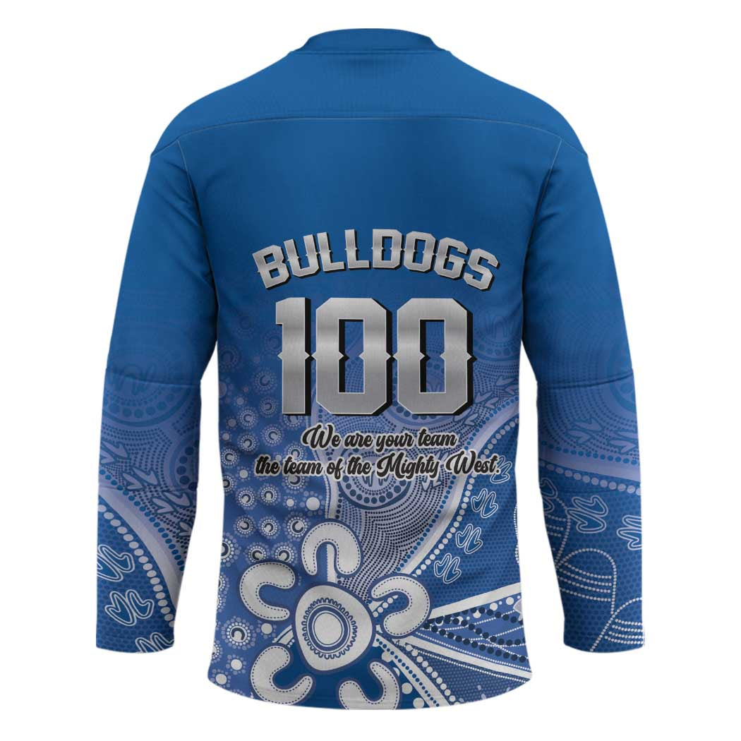 Bulldogs 100-year Anniversary Hockey Jersey Simple Aboriginal Motif - Aussie Hoodie