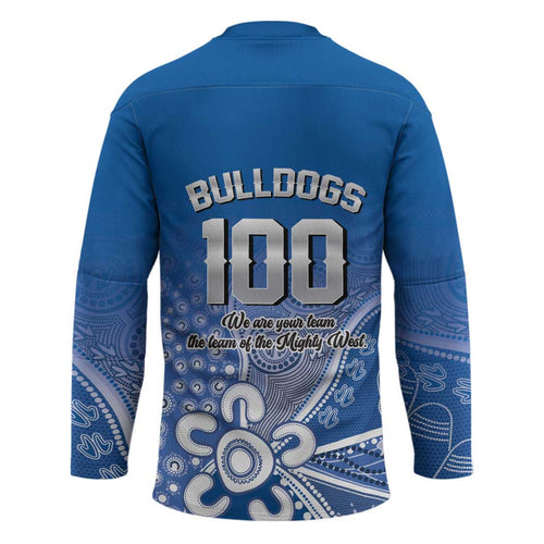 Bulldogs 100-year Anniversary Hockey Jersey Simple Aboriginal Motif - Aussie Hoodie