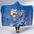 Bulldogs 100-year Anniversary Hooded Blanket Simple Aboriginal Motif - Aussie Hoodie