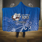Bulldogs 100-year Anniversary Hooded Blanket Simple Aboriginal Motif - Aussie Hoodie