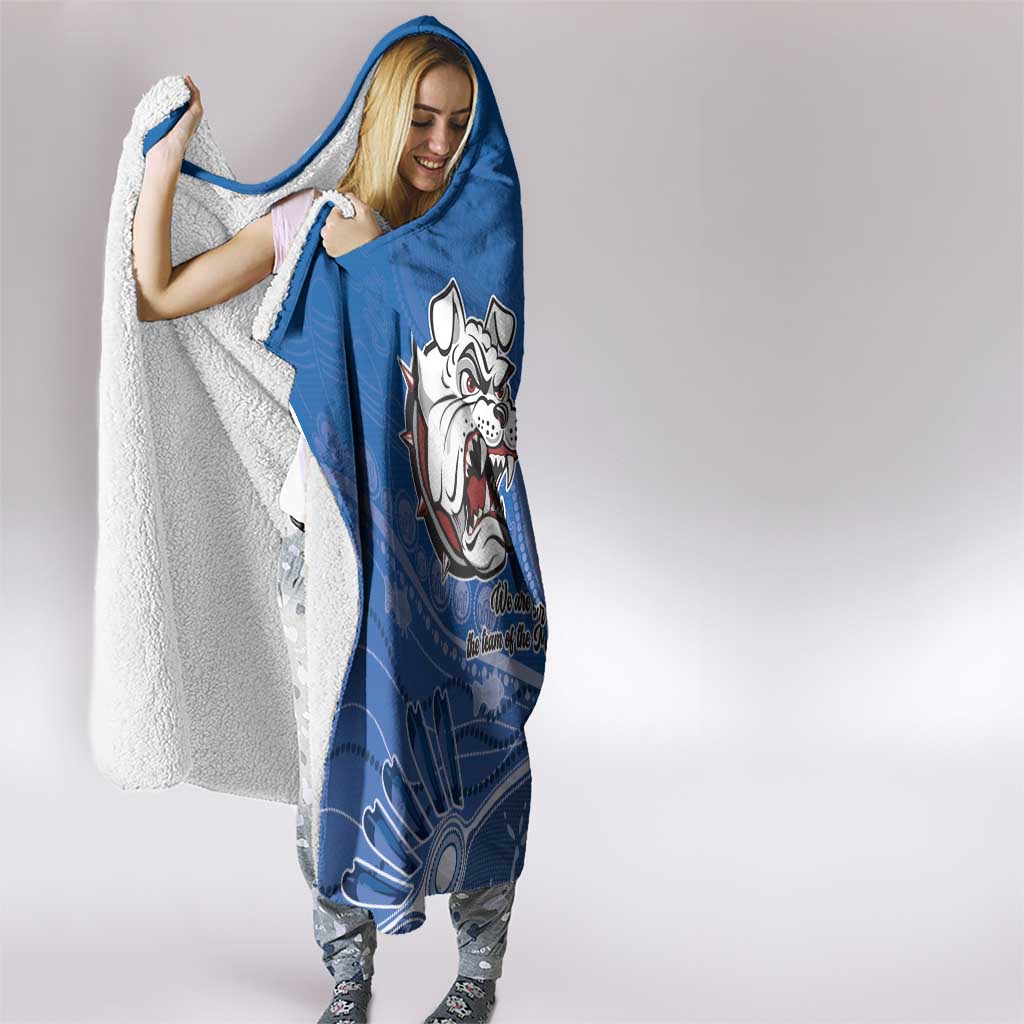Bulldogs 100-year Anniversary Hooded Blanket Simple Aboriginal Motif - Aussie Hoodie