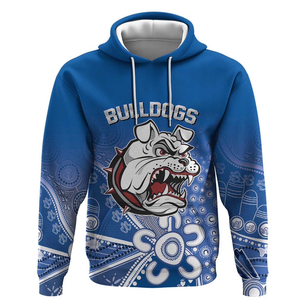 Bulldogs 100-year Anniversary Hoodie Simple Aboriginal Motif - Aussie Hoodie
