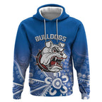 Bulldogs 100-year Anniversary Hoodie Simple Aboriginal Motif - Aussie Hoodie