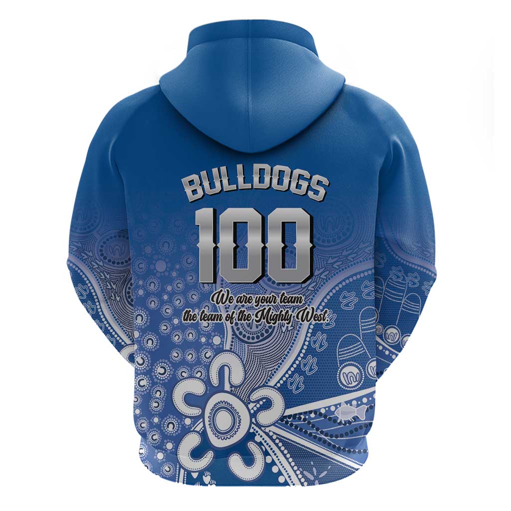 Bulldogs 100-year Anniversary Hoodie Simple Aboriginal Motif - Aussie Hoodie