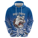 Bulldogs 100-year Anniversary Hoodie Simple Aboriginal Motif - Aussie Hoodie
