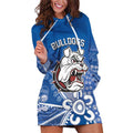 Bulldogs 100-year Anniversary Hoodie Dress Simple Aboriginal Motif - Aussie Hoodie