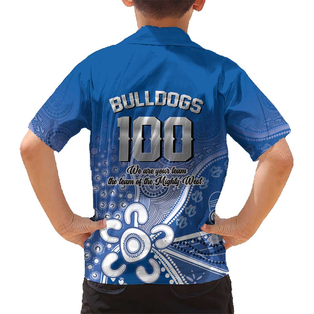 Bulldogs 100-year Anniversary Kid Hawaiian Shirt Simple Aboriginal Motif - Aussie Hoodie