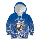 Bulldogs 100-year Anniversary Kid Hoodie Simple Aboriginal Motif - Aussie Hoodie