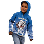 Bulldogs 100-year Anniversary Kid Hoodie Simple Aboriginal Motif - Aussie Hoodie