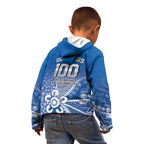 Bulldogs 100-year Anniversary Kid Hoodie Simple Aboriginal Motif - Aussie Hoodie