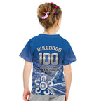 Bulldogs 100-year Anniversary Kid T Shirt Simple Aboriginal Motif - Aussie Hoodie