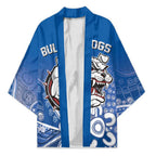 Bulldogs 100-year Anniversary Kimono Simple Aboriginal Motif - Aussie Hoodie