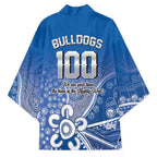 Bulldogs 100-year Anniversary Kimono Simple Aboriginal Motif - Aussie Hoodie