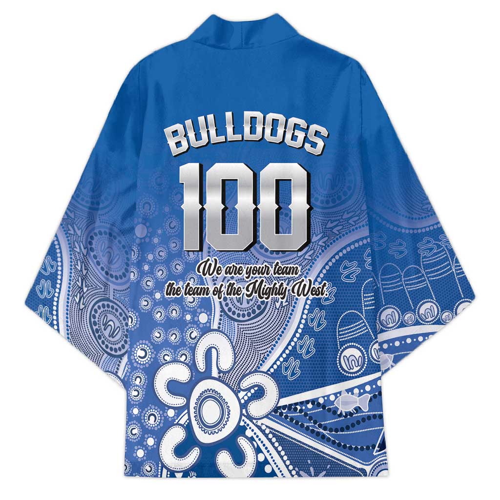 Bulldogs 100-year Anniversary Kimono Simple Aboriginal Motif - Aussie Hoodie