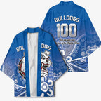 Bulldogs 100-year Anniversary Kimono Simple Aboriginal Motif - Aussie Hoodie