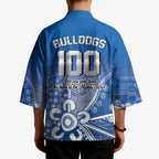 Bulldogs 100-year Anniversary Kimono Simple Aboriginal Motif - Aussie Hoodie