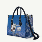 Bulldogs 100-year Anniversary Leather Bag Simple Aboriginal Motif - Aussie Hoodie