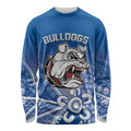 Bulldogs 100-year Anniversary Long Sleeve Shirt Simple Aboriginal Motif - Aussie Hoodie