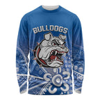 Bulldogs 100-year Anniversary Long Sleeve Shirt Simple Aboriginal Motif - Aussie Hoodie