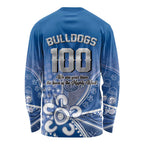 Bulldogs 100-year Anniversary Long Sleeve Shirt Simple Aboriginal Motif - Aussie Hoodie