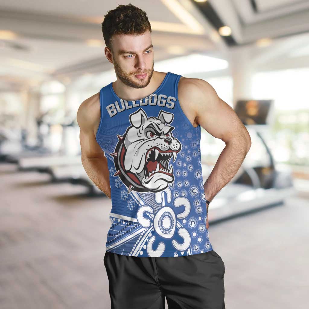 Bulldogs 100-year Anniversary Men Tank Top Simple Aboriginal Motif - Aussie Hoodie