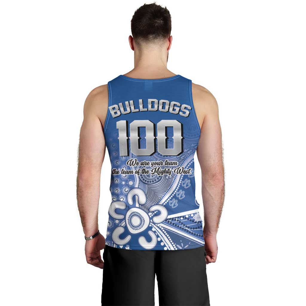 Bulldogs 100-year Anniversary Men Tank Top Simple Aboriginal Motif - Aussie Hoodie