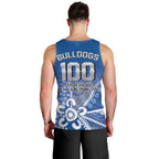 Bulldogs 100-year Anniversary Men Tank Top Simple Aboriginal Motif - Aussie Hoodie