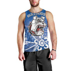 Bulldogs 100-year Anniversary Men Tank Top Simple Aboriginal Motif - Aussie Hoodie