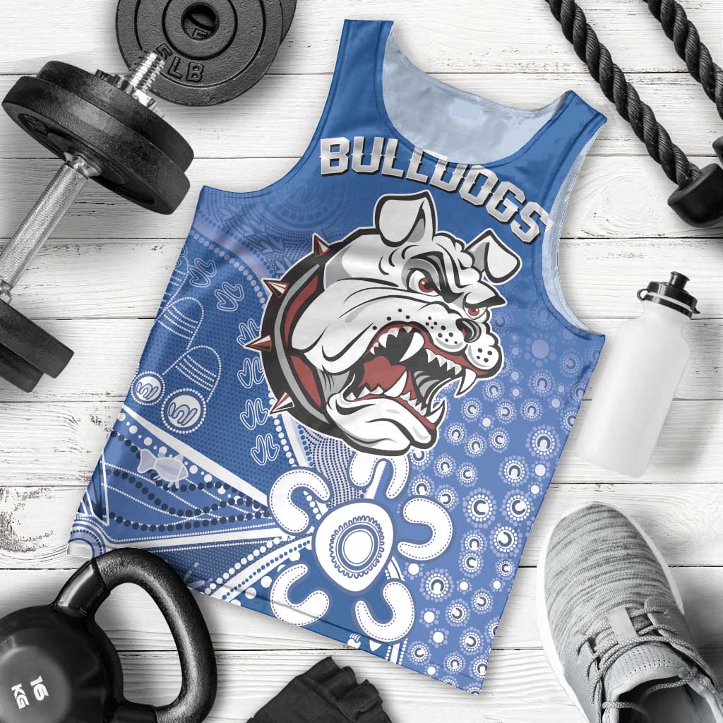 Bulldogs 100-year Anniversary Men Tank Top Simple Aboriginal Motif - Aussie Hoodie