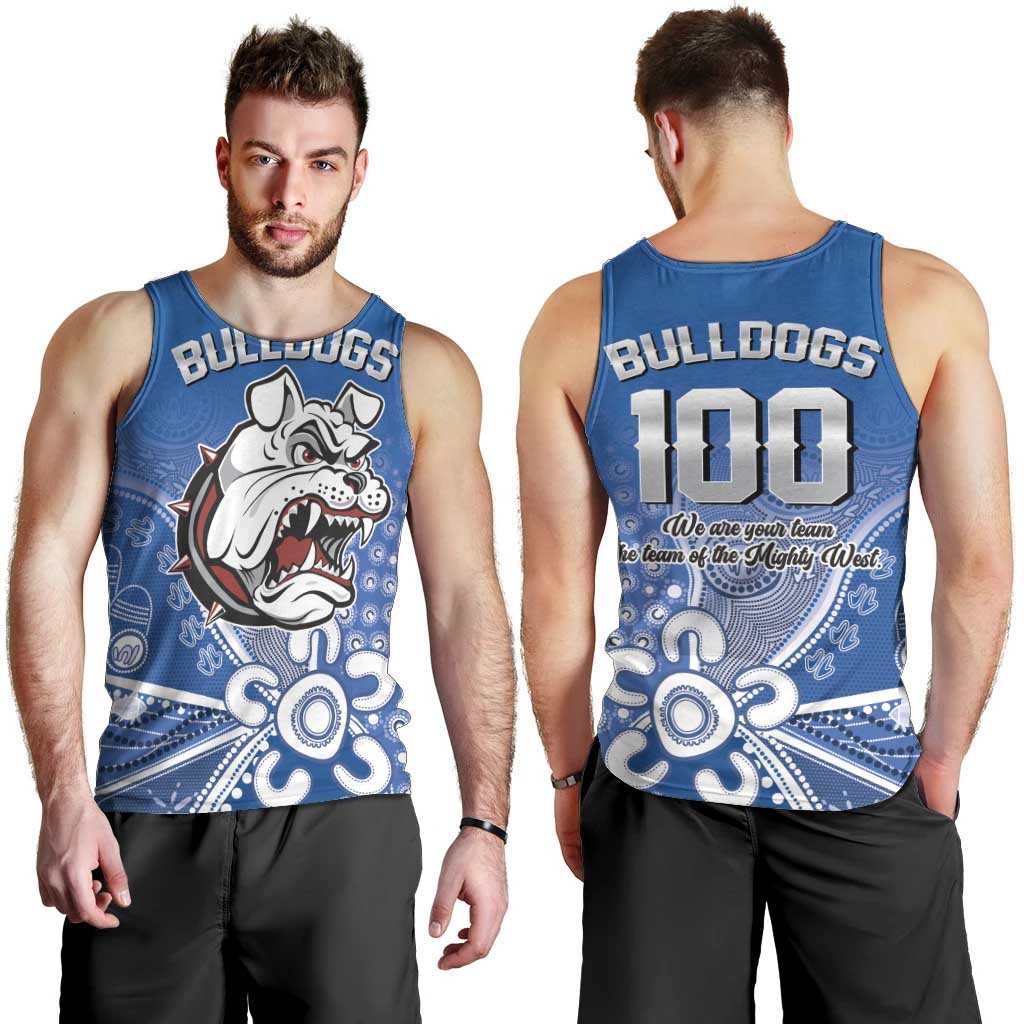 Bulldogs 100-year Anniversary Men Tank Top Simple Aboriginal Motif - Aussie Hoodie