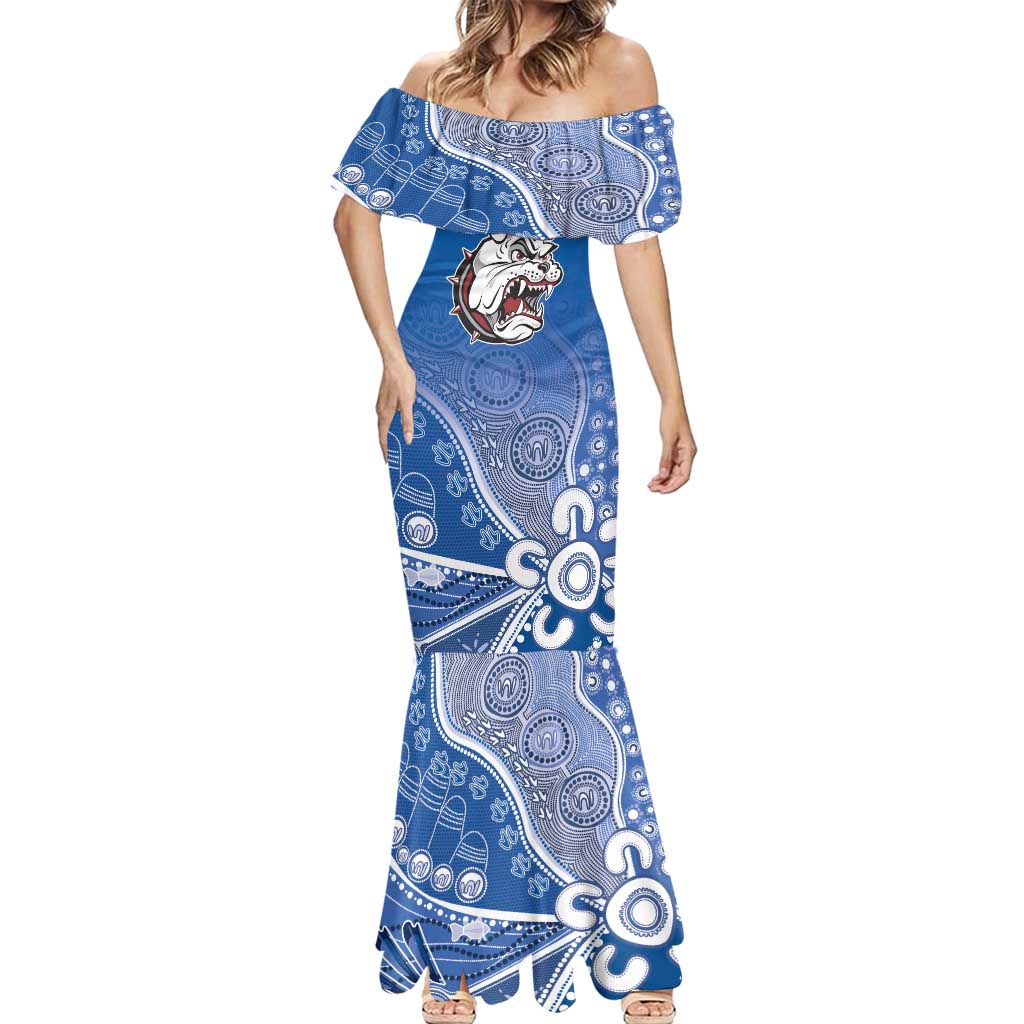 Bulldogs 100-year Anniversary Mermaid Dress Simple Aboriginal Motif - Aussie Hoodie