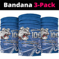 Bulldogs 100-year Anniversary Neck Gaiter Simple Aboriginal Motif - Aussie Hoodie
