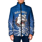 Bulldogs 100-year Anniversary Padded Jacket Simple Aboriginal Motif - Aussie Hoodie