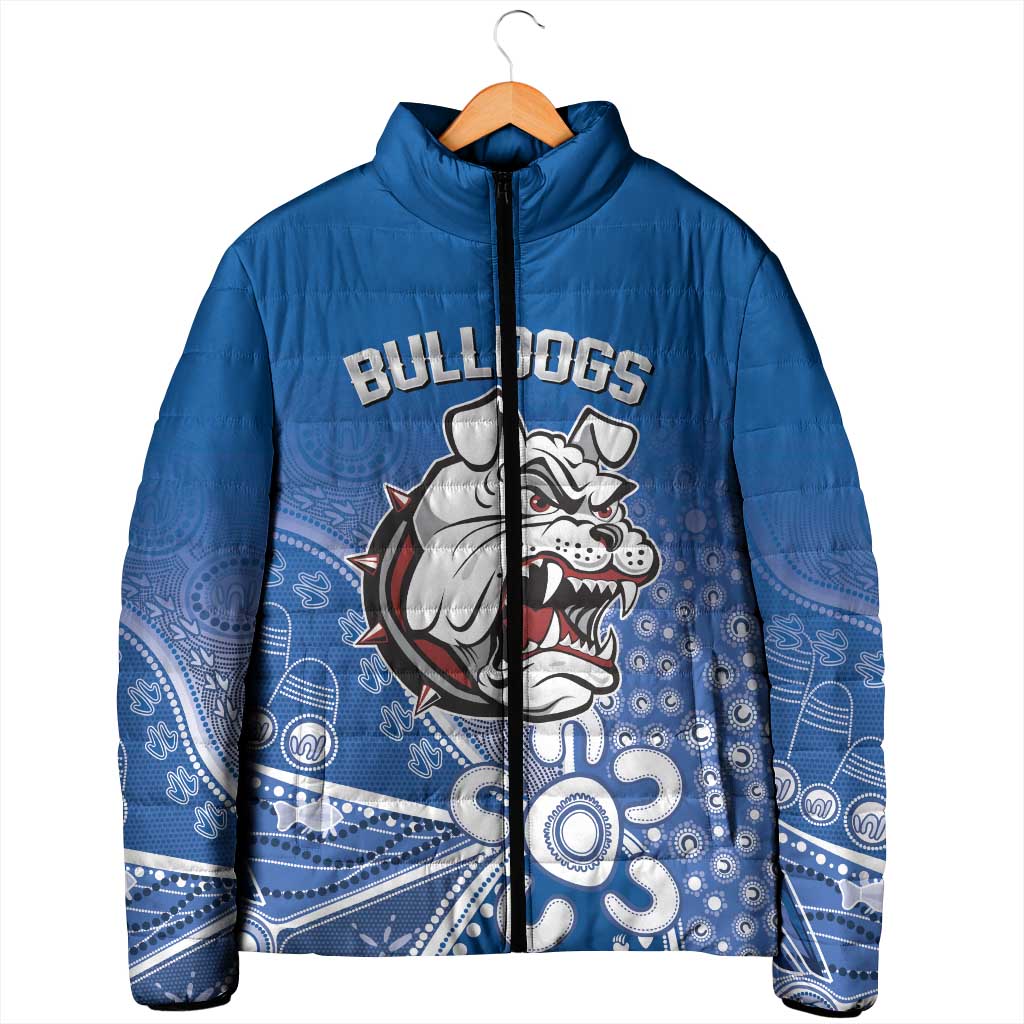 Bulldogs 100-year Anniversary Padded Jacket Simple Aboriginal Motif - Aussie Hoodie