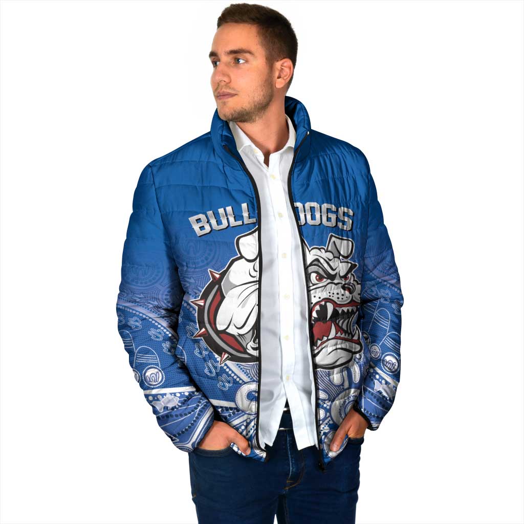 Bulldogs 100-year Anniversary Padded Jacket Simple Aboriginal Motif - Aussie Hoodie