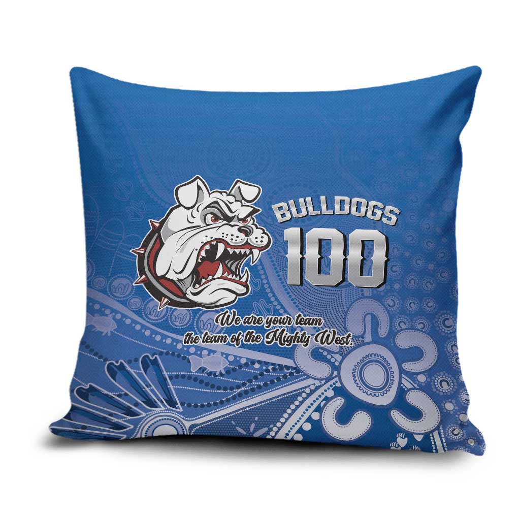 Bulldogs 100-year Anniversary Pillow Cover Simple Aboriginal Motif - Aussie Hoodie