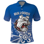 Bulldogs 100-year Anniversary Polo Shirt Simple Aboriginal Motif - Aussie Hoodie