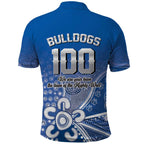 Bulldogs 100-year Anniversary Polo Shirt Simple Aboriginal Motif - Aussie Hoodie