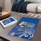 Bulldogs 100-year Anniversary Puzzle Simple Aboriginal Motif - Aussie Hoodie