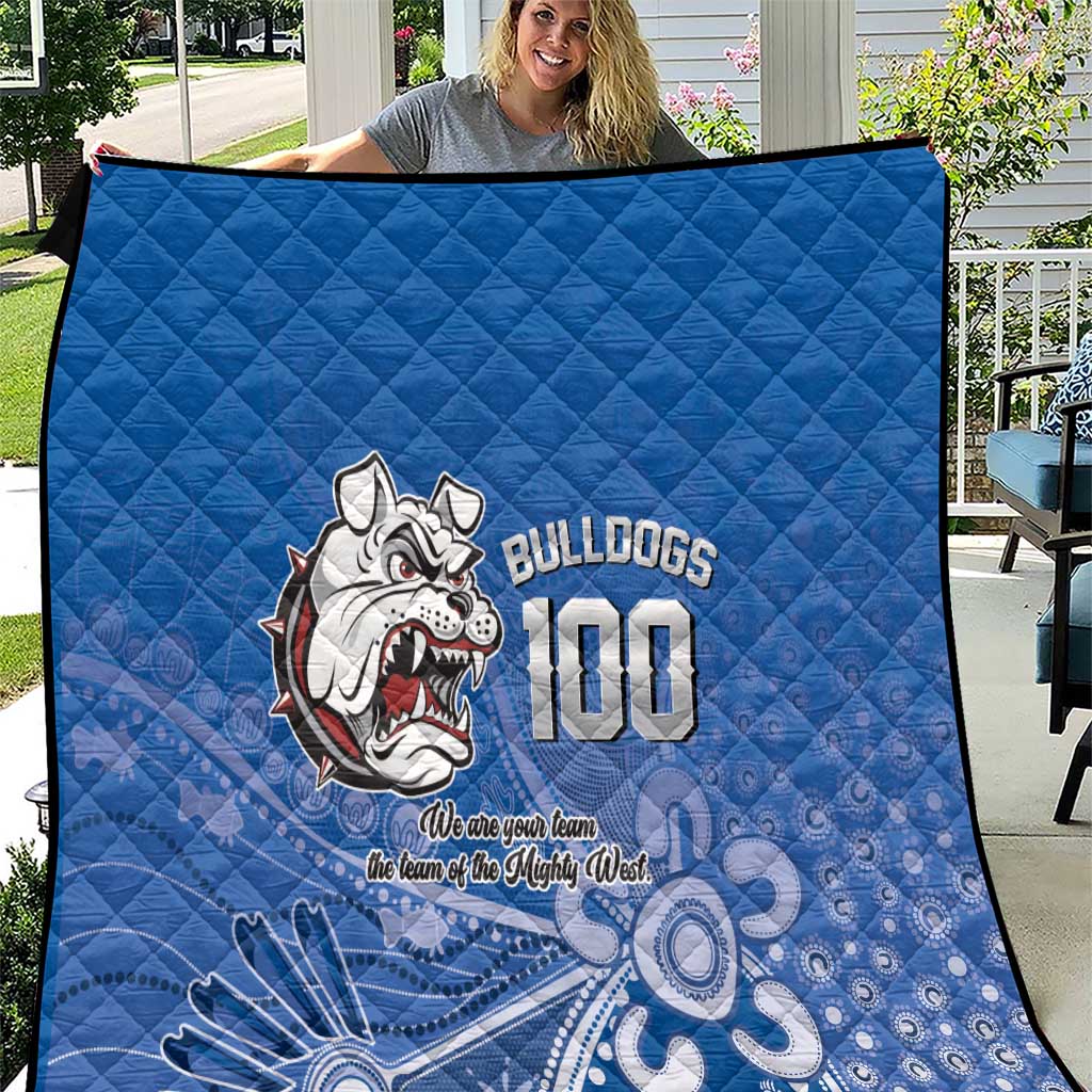 Bulldogs 100-year Anniversary Quilt Simple Aboriginal Motif - Aussie Hoodie
