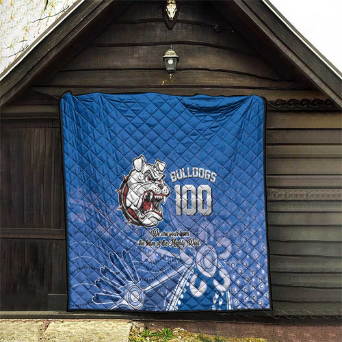 Bulldogs 100-year Anniversary Quilt Simple Aboriginal Motif - Aussie Hoodie