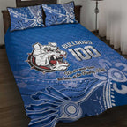Bulldogs 100-year Anniversary Quilt Bed Set Simple Aboriginal Motif - Aussie Hoodie