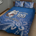 Bulldogs 100-year Anniversary Quilt Bed Set Simple Aboriginal Motif - Aussie Hoodie